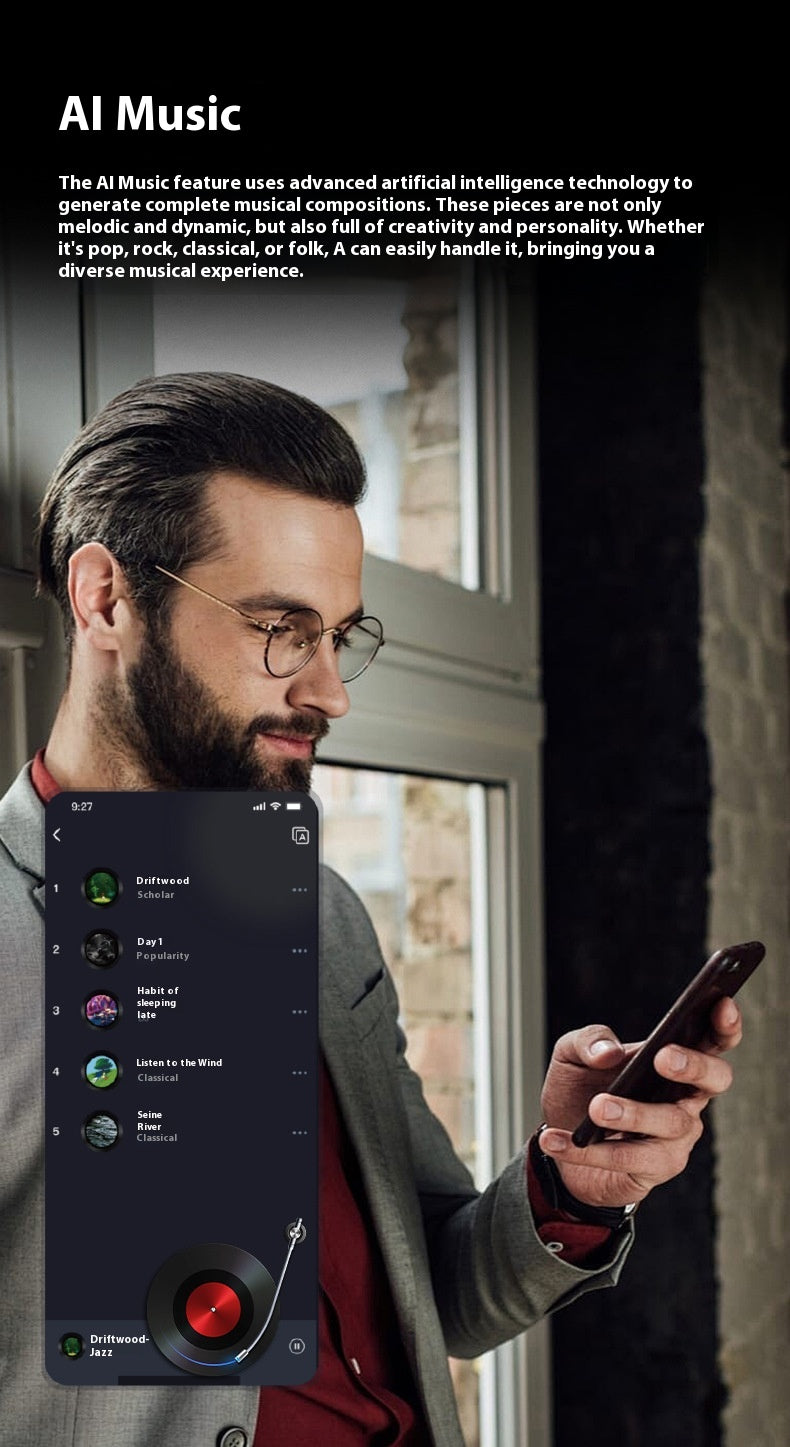 Recording & Translating AI Translation Wireless Bluetooth Glasses Headset Language Real-time Interpretation
