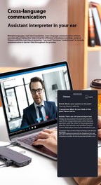 Recording & Translating AI Translation Wireless Bluetooth Glasses Headset Language Real-time Interpretation