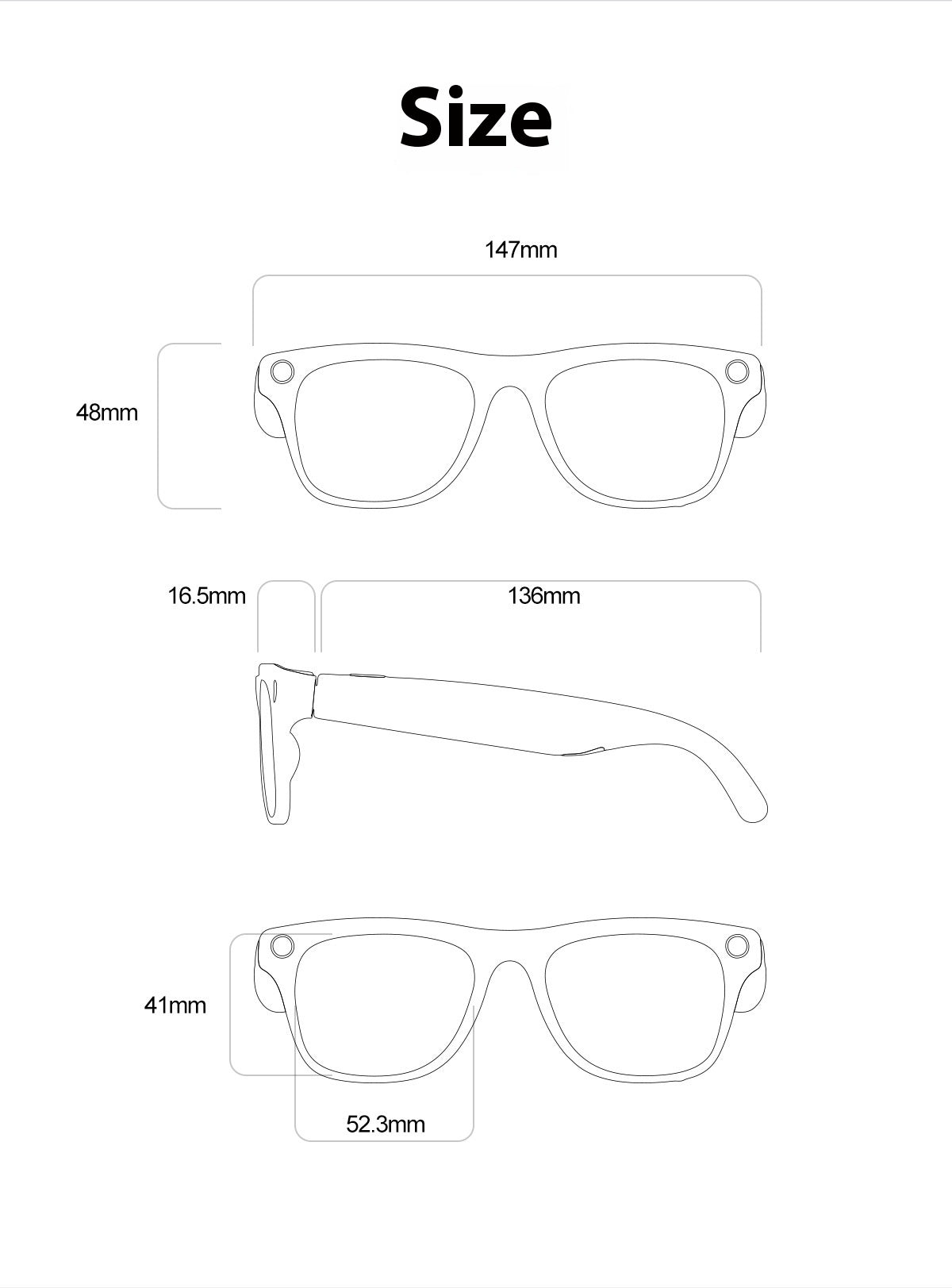 AI Smart Glasses Strap Camera Photo Translation Recognition Bluetooth