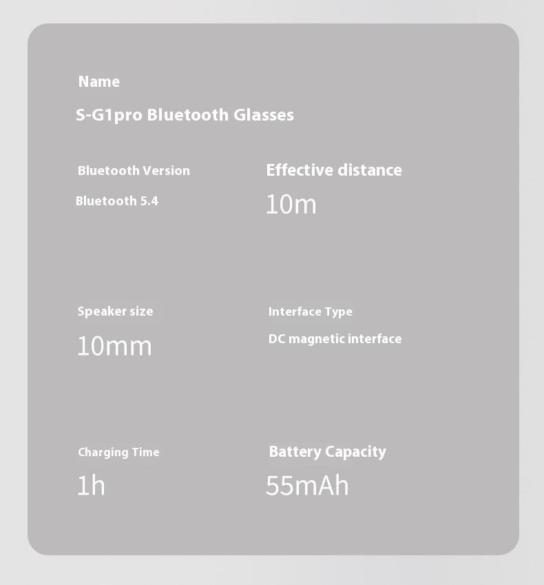 Recording & Translating AI Translation Wireless Bluetooth Glasses Headset Language Real-time Interpretation